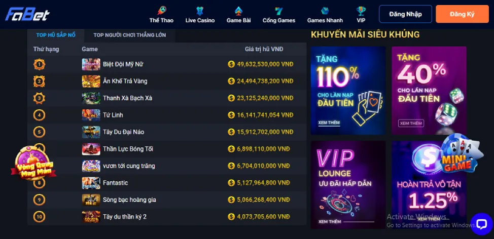 Báo cáo thống kê Sumvip